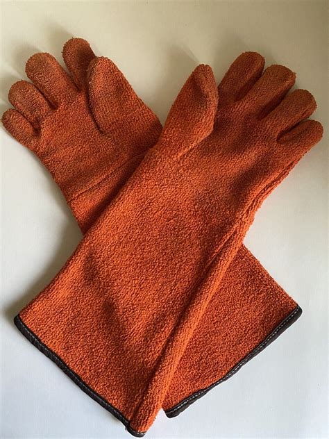 orange autoclave gloves